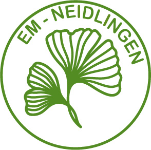 Logo von em-neidlingen- Ginkoblatt mit EM-NEIDLINGEN