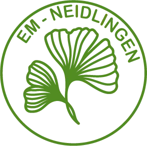 Logo von em-neidlingen - Ginkoblatt mit EM-NEIDLINGEN